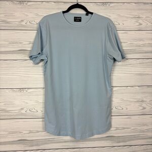 CUTS Clothing Curve-Hem Pyca Pro Blue Short Sleeve Shirt Size Medium